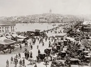 Galata: Galata Bridge Bosphorous, Istanbul Turkey