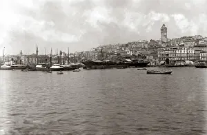 Galata: Galata Tower, Constantinople, Istanbul, Turkey, circa 1890