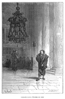 Figuier: Galileo observing the swaying of the chandelier