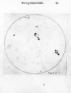 Galilei: Galileo's observation of sunspots. From Galileo