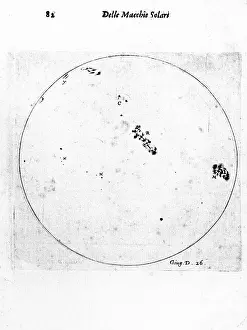 Galilei: Galileo's observation of sunspots. From Galileo