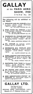 Gallay: Gallay Aeroplane Radiators & Heat Exchange Components