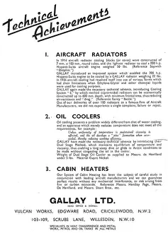 Gallay: Gallay Aeroplane Radiators & Heat Exchange Components