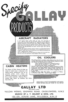 Gallay: Gallay Aeroplane Radiators & Heat Exchange Components
