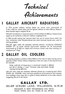 Gallay: Gallay Aircraft Radiators