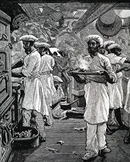 Cooks: The gallery on board the passenger steamer Kaiser I Hind