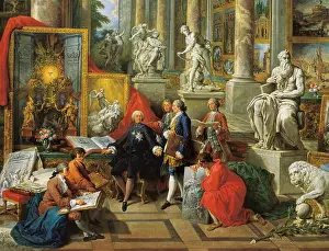 Panini: Detail from Gallery with Views of Modern Rome