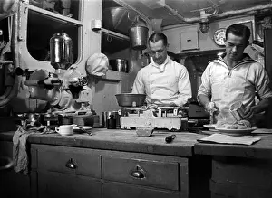 Maass: The galley of a destroyer of the Kriegsmarine, 1939