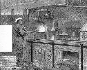 Indus: In the galley of the Emigrant Ship Indus, 1872