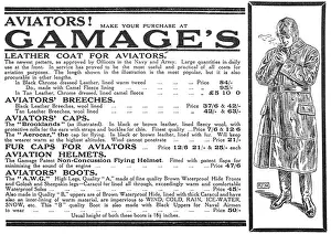 Gamages: Gamage Aviators Fur Caps, Helmets, Boots & Breeches