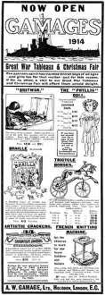 Gamages: Gamages advertisement, WW1