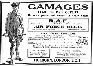 Gamages: Gamage's New Style Regulation RAF Blue Unforms