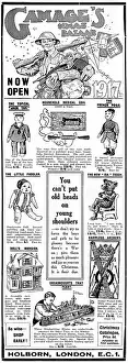 Poilu: Gamage's Xmas bazaar advertisement, WW1
