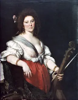 1635: Gamba Player Artist: Bernardo Strozzi