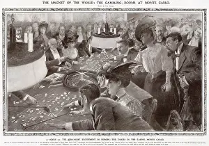 Casinos: Gambling Room at Monte Carlo 1908