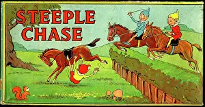 Toadstool: Game box lid, Steeple Chase
