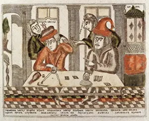 Fools: game, gamble, Paramosca and Savoska playing cards
