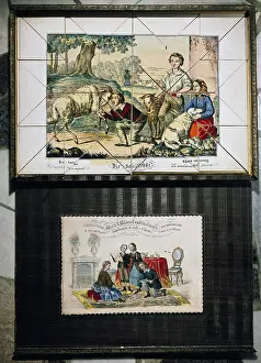 Shearing: game, jigsaw puzzle, Sheep shearing, colour lithograph