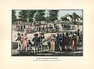 Dadresse: The game of Popinjay in Belgium, 19th century