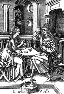 Meckenem: games, card-playing, card player in the 15th