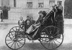 Pedal: Ganswindt's pedal operated cab, 1896
