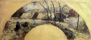 Gauguin: Garden covered with Snow, by Gauguin