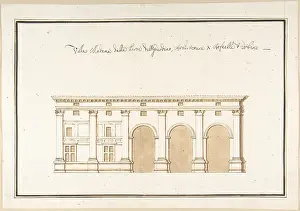 1710s: Garden Elevation of the Villa Madama, Rome, 1710?27