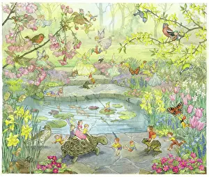 Medici Society (molly Brett): Garden Magic - fairies, tortoise, frogs, birds, butterflies
