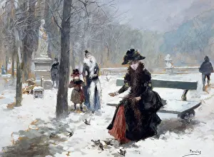 Snowscene: The Garden of the Palais de Luxembourg