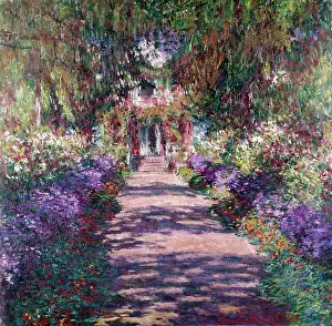 Giverny: Garden Path Painting By Claude