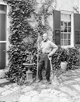 Gardener: Gardener with work tools, Fredericksburg, Virginia