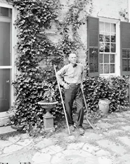 Gardener: Gardener with work tools, Fredericksburg, Virginia