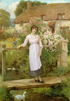 Affleck: The Gardeners Daughter ' on footbridge