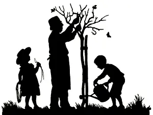 Tending: Gardening silhouette