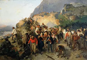 Gerolamo: Garibaldi wounded in Aspromonte, painting