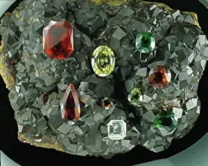 Crystalline: Garnet cut stones
