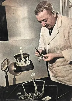 Garrard: Garrard's making the Queen's Coronation crown, 1937