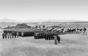 Tsingtau: Garrison parade ground in Qingdao, 1901