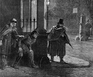 Mugging: Garrotters lying in wait 1863