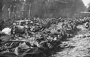 After a gas attack on the eastern front, Russia, WW1