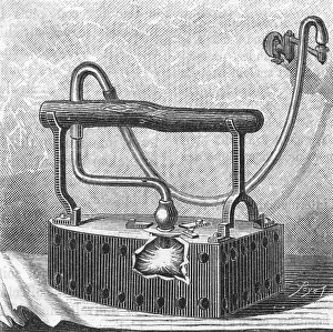 Ironing: Gas iron, 1884