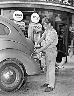 Cooperative: The gas station of a co-op, 1938