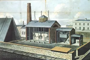 1819: Gas works for lighting a town or large district