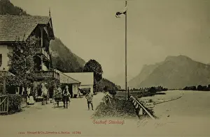 Gasthof: Gasthof Steinkogel at Ebensee. 1905. Collotype