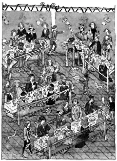 Schilling: gastronomy, meals, feast in the Middle Ages
