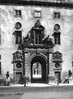 Residenzstrasse: Gate to the residence in the Residenzstrasse in Munich