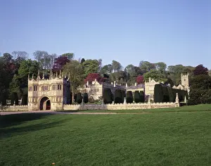 Lanhydrock: Gatehouse and house, Lanhydrock House, Cornwall