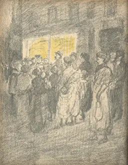 Steinlen: Gathering Crowd