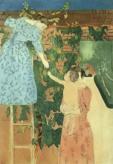Cassatt: Gathering Fruit, by Cassatt