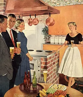 Crockwell: Gathering in Kitchen